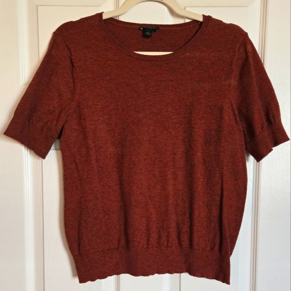 Ann Taylor Rust Crew Neck Sweater
